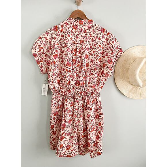 Jessica Simpson | NWT | Printed Floral Linen Blend Romper | Sz M - Picture 9 of 10